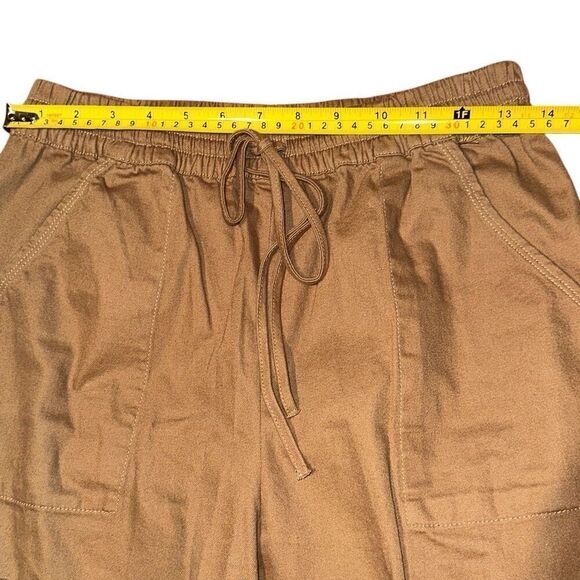 PS/LA Brown High Rise Drawstring Stretch Cargo Jogger Pants by PS/LA size Small - Picture 7 of 12